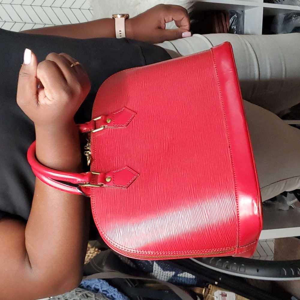 Authentic Pre-Owned Louis Vuitton Red Epi Alma Handbag - Picture 15 of 16